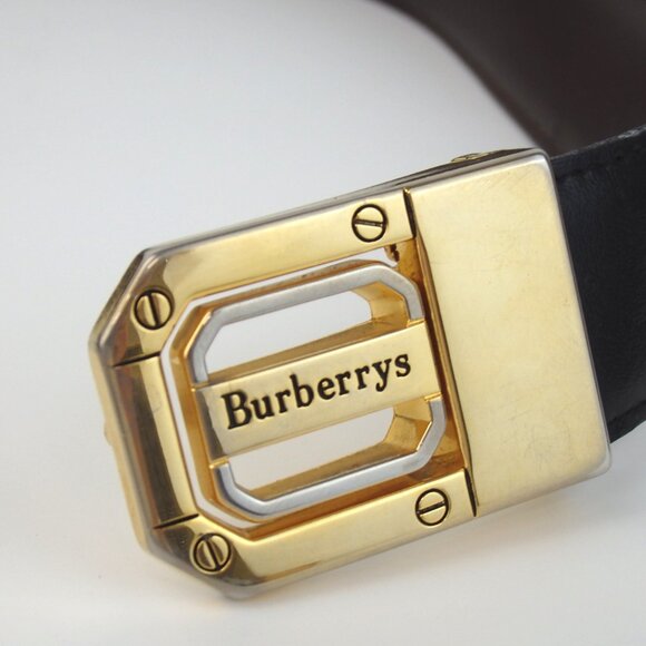 Authentic BURBERRYS Logo buckle reversible belt leather [Used] - Picture 4 of 11